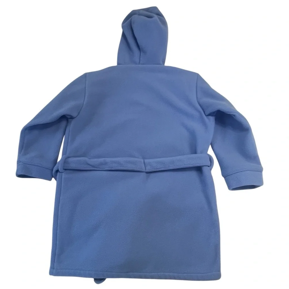 Nick & Nora Toddlers Sock Monkey Robe With Pockets Blue Size 4